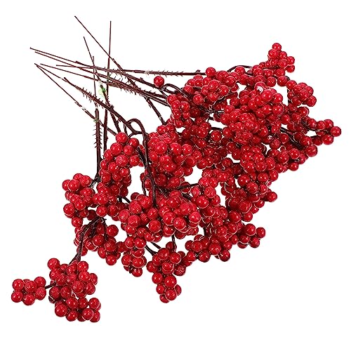 DRESSOOS Stechpalmenbeeren Weihnachtsdekoration Beere 10pcs Künstliche Beere Weihnachtsdekor Beerenzweig Ornament von DRESSOOS