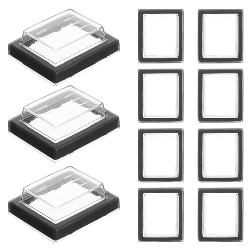 DRESSOOS 15 Stück Teiliges Schalterabdeckung für Not Aus Taster Wasserdichte Button Schutzkappe für PC und Haushaltsgeräte Einfach zu Bedienen von DRESSOOS