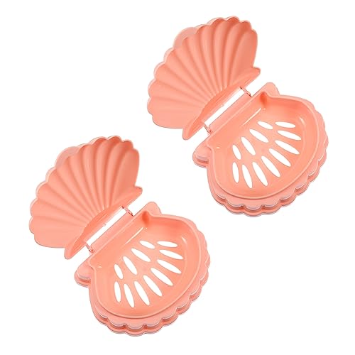 DRESSOOS 2-teiliges Seifenschalen-abtropfgestell-Set Mit Muscheln Küchenseifenhalter Robustes Pp-Material Elegantes Drainage-Design von DRESSOOS