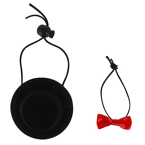 DRESSOOS 2 STÜCK Teiliges Haustier Kostümset mit Hut und Roter Fliege Verstellbare Kopfbedeckung für Hamster Meerschweinchen Chinchilla Igel und Kaninchen Strapazierfähiges Material DRESSOOS 2 STÜCK Teiliges Haustier Kostümset mit Hut und Roter Fliege Verstellbare Kopfbedeckung für Hamster Meerschweinchen Chinchilla Igel und Kaninchen Strapazierfähiges Material von DRESSOOS