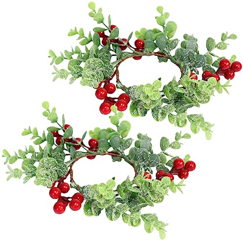 Natürlicher Geschmack Weihnachtskranz Kerzenringe Rote Beeren Wohnkultur Festliche Türverzierung Natürlicher Geschmack Weihnachtskranz Kerzenringe Rote Beeren Wohnkultur Festliche Türverzierung von DRESSOOS