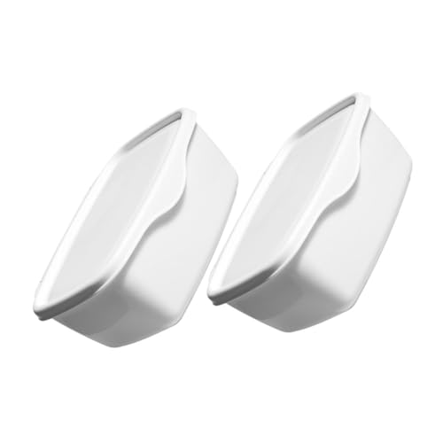 DRESSOOS 2Stücke Tissue Box Cover für Feuchttücher Tragbarer und Staubdichter Wischspender Rechteckige Aufbewahrungsbox für Haushalt und Unterwegs Weiß von DRESSOOS