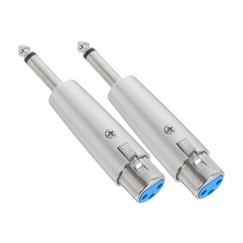 DRESSOOS 2 Stück Xlr Weiblich Mikrofon Adapter aus Robustem Metallgehäuse Stabile Signalübertragung Schirmt Störungen Ab für Bühne Studio und Live Streaming von DRESSOOS