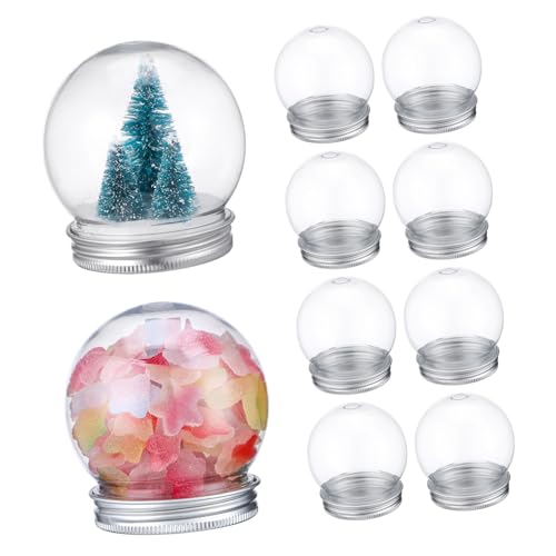 DRESSOOS 20stücke Transparente Schneekugel Aus à Leere Wasserglobus Mit Schraubverschluss Für Bastelprojekte Und Für Dekoration Und Aufbewahrung Von Kleinigkeiten von DRESSOOS