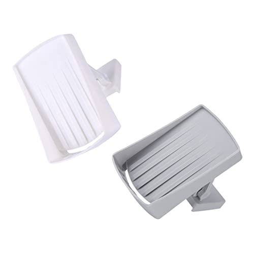 DRESSOOS 2St zusammenklappbare seifenkiste Seifen Halter Bathroom Storage waschbecken Verstellbarer Seifenhalter Seifensieb aus Kunststoff Falten Abtropfgestell Filter Plastik Weiß von DRESSOOS