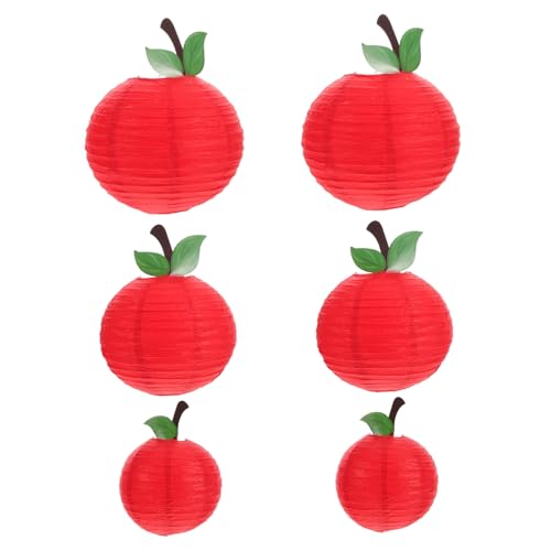 DRESSOOS 6 Stück Teiliges Apfelförmige Papierlaternen Rote Früchte Hängedekoration Klassenzimmer Party Geburtstag Obstthemen Dekor Schulanfang DRESSOOS 6 Stück Teiliges Apfelförmige Papierlaternen Rote Früchte Hängedekoration Klassenzimmer Party Geburtstag Obstthemen Dekor Schulanfang von DRESSOOS