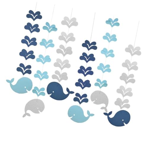 DRESSOOS 6 Stück Teiliges Kindergarten Deckenhänger Wal Motiv Kreative Klassenzimmer Hängedeko in Blau Einfache Montage für Schule und Kinderzimmer Pakete mit Hellblauen Walen DRESSOOS 6 Stück Teiliges Kindergarten Deckenhänger Wal Motiv Kreative Klassenzimmer Hängedeko in Blau Einfache Montage für Schule und Kinderzimmer Pakete mit Hellblauen Walen von DRESSOOS