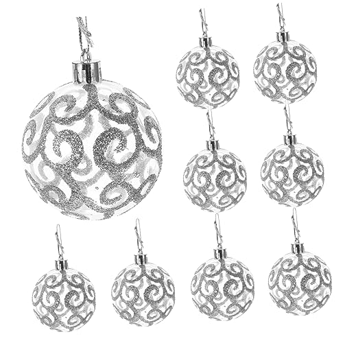 DRESSOOS 9stücke Teiliges Weihnachtsbaum Hängende Kugeln Transparente Ornamente Mit Bunten Mustern Festliche Dekoration Für Weihnachten Für Zuhause Und Partys DRESSOOS 9stücke Teiliges Weihnachtsbaum Hängende Kugeln Transparente Ornamente Mit Bunten Mustern Festliche Dekoration Für Weihnachten Für Zuhause Und Partys von DRESSOOS