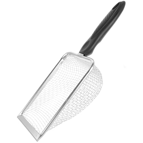 DRESSOOS Box Reptile Sand Bottom Shovel Screen Edelstahl Filter Mesh Schaufel Sand Filtering Mesh Reptile Sand Substrat Scoop Pet Residue Shovel Edelstahl Sand Sieb von DRESSOOS