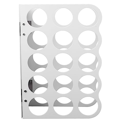 DRESSOOS Dokumentenregal Rollen Vinyl-lagerregal Lagerregale Geschenkpapierständer Papierregal Vinyl-halter-rack Bastelpapierständer Vinylregal Mit 15 Löchern Acryl Zeichnung Weiß von DRESSOOS