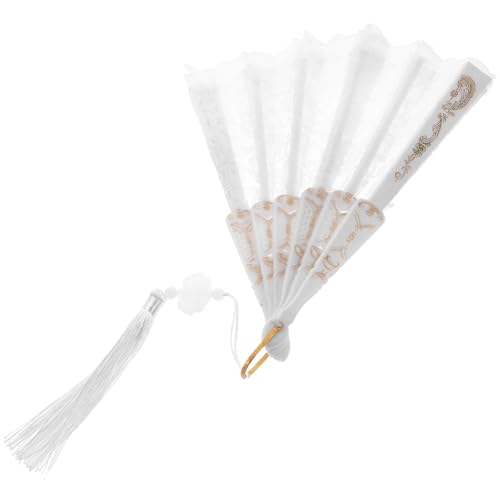 DRESSOOS Eleganter Faltbarer Spitzen-handfächer mit Quaste Robuster Vintage-handventilator für Hochzeit Tanz und Diy-wanddekoration Tragbarer Fächer für Sommerkühlung und Cosplay-zubehör DRESSOOS Eleganter Faltbarer Spitzen-handfächer mit Quaste Robuster Vintage-handventilator für Hochzeit Tanz und Diy-wanddekoration Tragbarer Fächer für Sommerkühlung und Cosplay-zubehör von DRESSOOS