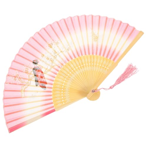 DRESSOOS Faltbarer Handfächer Chinesischer Stil mit Quaste Eleganter Handheld Fan aus Holz und Seide für Tanz Fotorequisite Partydekoration und Geschenk DRESSOOS Faltbarer Handfächer Chinesischer Stil mit Quaste Eleganter Handheld Fan aus Holz und Seide für Tanz Fotorequisite Partydekoration und Geschenk von DRESSOOS
