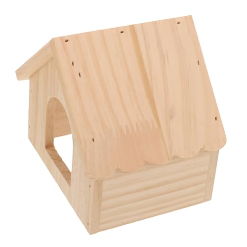 DRESSOOS Zartes Rattenhaus Aus Holz Sicherer Hamsterunterschlupf Dunkles Dach Für Haustierkäfige Hamstererkundung DRESSOOS Zartes Rattenhaus Aus Holz Sicherer Hamsterunterschlupf Dunkles Dach Für Haustierkäfige Hamstererkundung von DRESSOOS