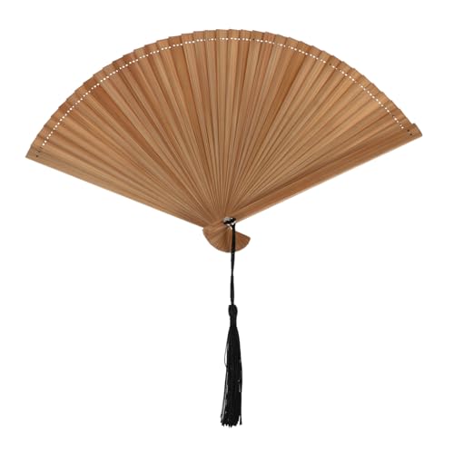 DRESSOOS Handfächer mit Quaste Retro Stil Antik Design Tanz Requisit Fotografie Accessoire mit Tragetasche für Damen und Dekoration Zufällige Farbe von DRESSOOS