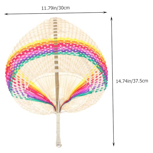 DRESSOOS Handgefertigter Bunter Bambusfächer Leichter Chinesischer Handfächer mit Gewebtem Design Handlicher Fächer für Sommer Partydekoration und Foto-requisit DRESSOOS Handgefertigter Bunter Bambusfächer Leichter Chinesischer Handfächer mit Gewebtem Design Handlicher Fächer für Sommer Partydekoration und Foto-requisit von DRESSOOS