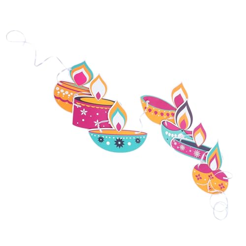 DRESSOOS Happy Diwali Banner aus Robustem Karton Bunte Wiederverwendbare Party und Klassenzimmerdeko Einfach Aufzuhängen für Festliche Diwali Feiern und Gemütliche Raumgestaltung von DRESSOOS