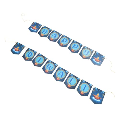 DRESSOOS Happy Diwali Banner aus Wiederverwendbarem Papier Vielseitige Partydekoration für Diwali Feier Einfach Aufzuhängen als Festlicher Fotohintergrund und Raumdeko von DRESSOOS