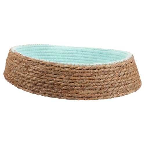 DRESSOOS Zwinger Bett Aus Rattan Geflochtenes Katzenbett hauskorb Bettkorb Für Kätzchen Gewebtes Katzenbett Schlafbett Für Katzen Matte Hundebett Grasweide Katzenhausbett Klein von DRESSOOS