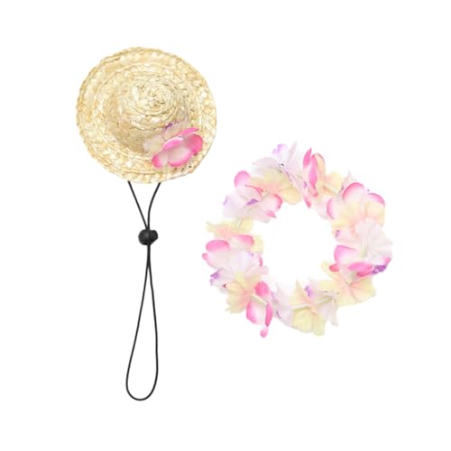 DRESSOOS Hawaiian Haustierhut mit Blumenkranz Atmungsaktive Sommermütze für Kleine Hunde und Katzen Verstellbar Leichtes Fotokostüm für Strandparty und Urlaub DRESSOOS Hawaiian Haustierhut mit Blumenkranz Atmungsaktive Sommermütze für Kleine Hunde und Katzen Verstellbar Leichtes Fotokostüm für Strandparty und Urlaub von DRESSOOS