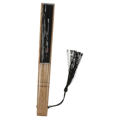DRESSOOS Japanischer Vintage Bambus Handfächer Faltbarer Fächer mit Holzgriff Elegantes Accessoire für Hochzeit Tanz Dekoration und Alltag Kühlung von DRESSOOS