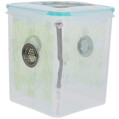 DRESSOOS Mantis Zuchtbox Transparent Atmungsaktiv Kleine Terrarium Fütterungsbox für Spinnen Heimtier Insektenbehälter Tragbar Beobachtungsgehäuse DRESSOOS Mantis Zuchtbox Transparent Atmungsaktiv Kleine Terrarium Fütterungsbox für Spinnen Heimtier Insektenbehälter Tragbar Beobachtungsgehäuse von DRESSOOS
