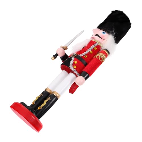 DRESSOOS Nussknacker Weihnachtsschmuck Holz Desktop Nussknacker Statue Handbemalt Holzpuppe Soldat Einzigartige Familie von DRESSOOS