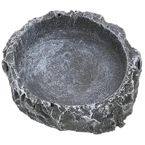 DRESSOOS Reptilien Futternapf für Schildkröten und Eidechsen Wasserschale aus Langlebigem Material für Terrarien Praktischer Futter und Wassernapf rutschfest Reinigen von DRESSOOS