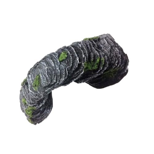 DRESSOOS Resin Schildkröten Basking Stein Brücke mit Rampe Wasserdichtes Reptilien Kletterversteck Aquarium Höhle für Fische Geckos und Kleine Wasserschildkröten Langlebige Dekoration von DRESSOOS