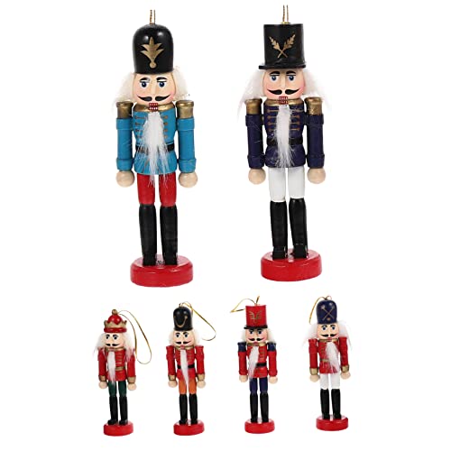 DRESSOOS Robuste 6 Stücke Nussknacker Figuren Weihnachten Dekoration Holz Puppet Ornament Für Weihnachten Baum Hause DRESSOOS Robuste 6 Stücke Nussknacker Figuren Weihnachten Dekoration Holz Puppet Ornament Für Weihnachten Baum Hause von DRESSOOS