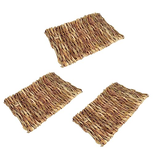 DRESSOOS Seegras-Patch Coole Matte für Hunde Unterlage für Hamsterkäfige Welpenstreu Animal Polster entspannungsmatte spielmatten Kaninchen-Padseagrass-Matte Seegras-Matte Hölzern von DRESSOOS