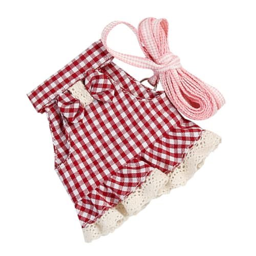 DRESSOOS Set Geschirr Für Kleine Haustiere Frettchenleine Dekoratives Häschengeschirr Kaninchenleine Geschirr Haustierwestenleine Laufseil Für Kleine Tiere Kaninchen Traktionsleine von DRESSOOS