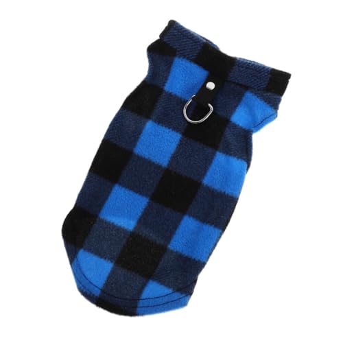 DRESSOOS Solide Haustierweste Für Hunde Fleeceweste Mantel Warme Kleidung D-förmig Für Die Leine Entzückendes Welpenkostüm von DRESSOOS