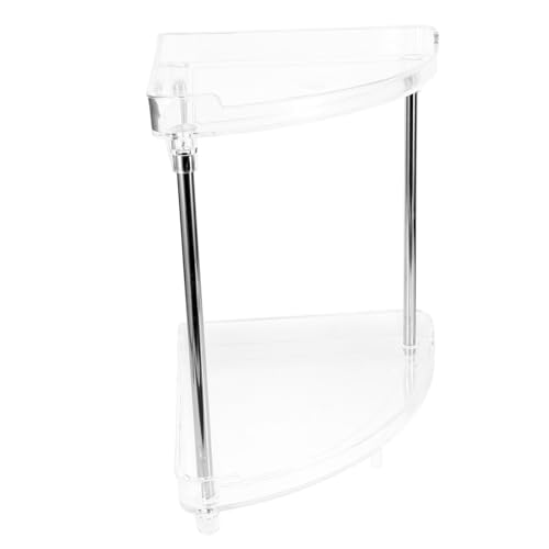 DRESSOOS Transparente Eckablage Stehend aus Stabilem Material Multifunktionaler Desktop Organizer für Badezimmer Küche Büro Platzsparendes Mehrschichtiges Aufbewahrungsregal für Kosmetik von DRESSOOS