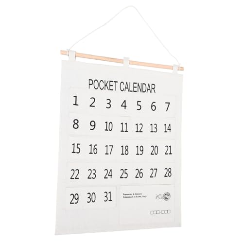 DRESSOOS Wandkalender Aufbewahrungsbeutel aus Stabilem Material Hängende Kalender-tasche für Medikamente Karten und Kleinteile Vielseitig Nutzbar für Zuhause Büro Familie und Freunde von DRESSOOS