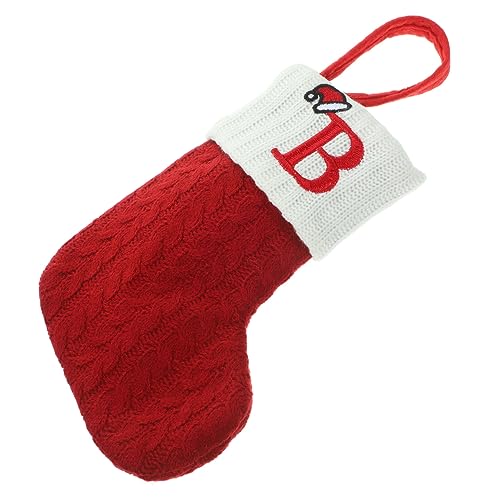DRESSOOS Weihnachtliche Dekoration Klassische Rote Stricksocke Mit Festlichem Design Für Weihnachtsbaum Und Tür Langlebig Und Farbecht Für Festliche Anlässe von DRESSOOS