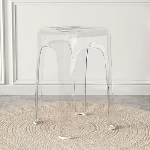 Acrylic Dining Chairs Stackable for Restaurants and Schools Transparent Backless Stools Space Saving Ideal Parties Acrylic Dining Chairs Stackable for Restaurants and Schools Transparent Backless Stools Space Saving Ideal Parties von DRFGHK
