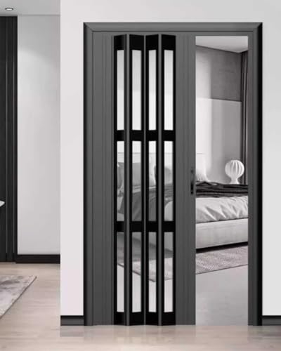 Akkordeon-Tür PVC interne Falttür Schiebe für Schlafzimmer und Flur Raumteiler Faltbare Tor Trennwand Speisekammer Schrank Eingang von DRFGHK