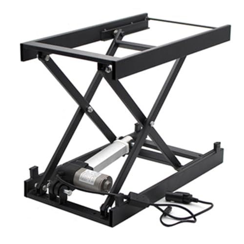 Arbeitsbühne Computertisch Elektronische Scherenhebebühne Elektrisch Manuelle Steuerung Esstisch Kaffee Faltbarer Eisenrahmen mit Kabelfernbedienung von DRFGHK