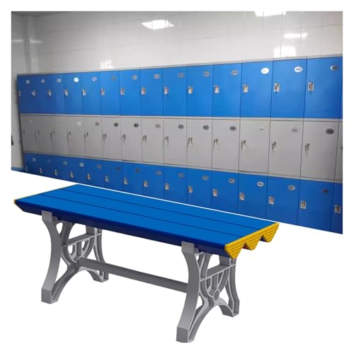Badehaus-Wickelbank, wasserdicht, ABS-Kunststoff, Latten, Kleidung und Schuhfrisur, langer Hocker, für Fitnessstudio, Badezimmer, Fabrik, Umkleideraum/öffentliches Schwimmbad (1,90 x 40 x 45 cm) von DRFGHK