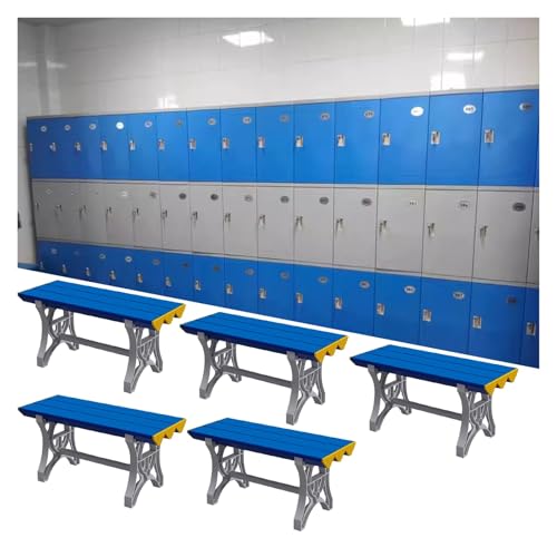 Badehaus-Wickelbank, wasserdicht, ABS-Kunststoff, Latten, Kleidung und Schuhfrisur, langer Hocker, für Fitnessstudio, Badezimmer, Fabrik, Umkleideraum/öffentliches Schwimmbad (5,100 x 40 x 45 cm) von DRFGHK