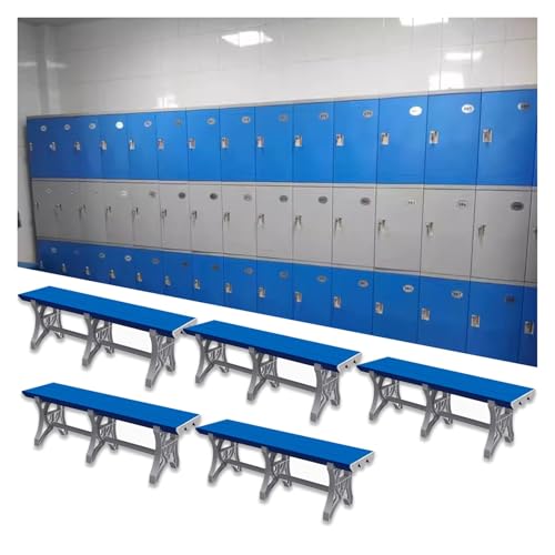 Badehaus-Wickelbank, wasserdicht, ABS-Kunststoff, Latten, Kleidung und Schuhfrisur, langer Hocker, für Fitnessstudio, Badezimmer, Fabrik, Umkleideraum/öffentliches Schwimmbad (5,150 x 40 x 45 cm) von DRFGHK