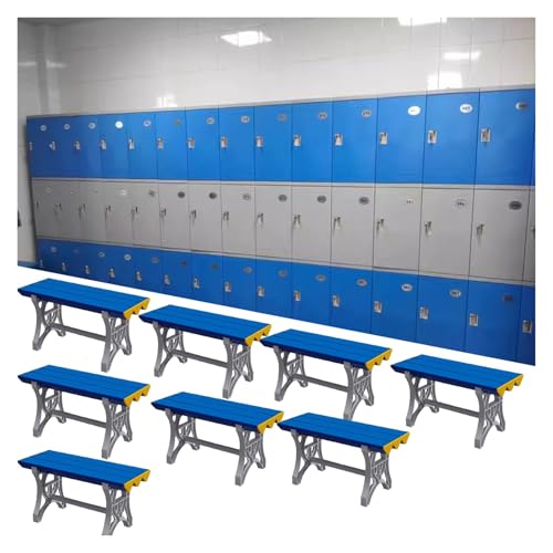 Badehaus-Wickelbank, wasserdichte ABS-Kunststoff-Lamellen, Kleidung und Schuhfrisur, langer Hocker, für Fitnessstudio, Badezimmer, Fabrik, Umkleideraum/öffentliches Schwimmbad (8,100 x 40 x 45 cm) von DRFGHK
