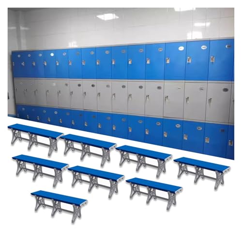 Badehaus-Wickelbank, wasserdichte ABS-Kunststoff-Lamellen, Kleidung und Schuhfrisur, langer Hocker, für Fitnessstudio, Badezimmer, Fabrik, Umkleideraum/öffentliches Schwimmbad (8,180 x 40 x 45 cm) von DRFGHK