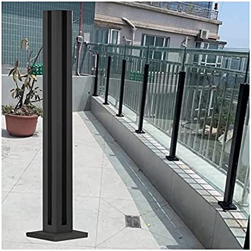 Balkongeländer-Zaunstange, schwarzer Edelstahl, rostfreie Paneele, Balustrade, Eckpfosten, 120 cm Balkongeländer-Zaunstange, schwarzer Edelstahl, rostfreie Paneele, Balustrade, Eckpfosten, 120 cm von DRFGHK