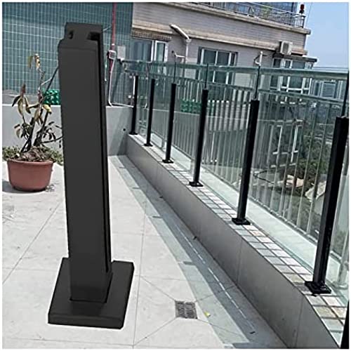 Balkongeländer-Zaunstange, schwarzer Edelstahl, rostfreie Paneele, Balustrade, mittlerer Pfosten, 125 cm von DRFGHK