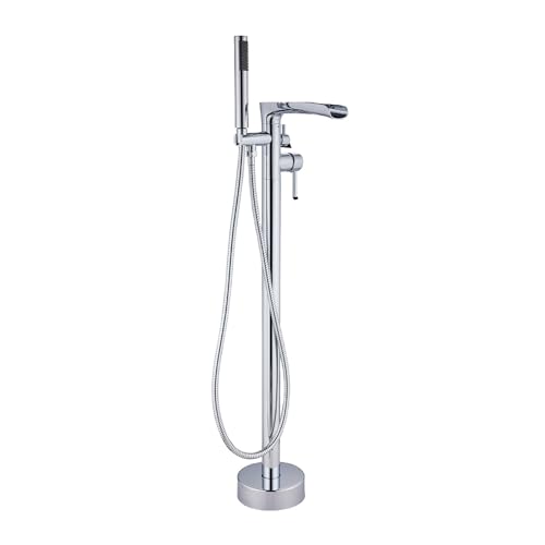 Boden-Badewannen-Wasserhahn, Wasserfall, Einzelgriff, 360° drehbar, Wasserfall, Standfunktion, 2 Modi, verchromt Boden-Badewannen-Wasserhahn, Wasserfall, Einzelgriff, 360° drehbar, Wasserfall, Standfunktion, 2 Modi, verchromt von DRFGHK