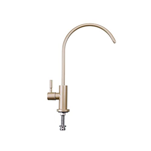 Breiter 360-Grad-Wasserfilter-Wasserhahn, einzelnes kaltgefiltertes Loch, Champagner-Gold, C von DRFGHK