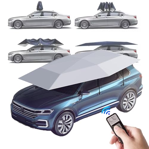 DRFGHK Automatisches Autozelt Mobiler Carport, Faltbarer Tragbarer Autoschutz Autoschirm, Markisenschirm Mit Doppeltem Verwendungszweck,Silber4.2m DRFGHK Automatisches Autozelt Mobiler Carport, Faltbarer Tragbarer Autoschutz Autoschirm, Markisenschirm Mit Doppeltem Verwendungszweck,Silber4.2m von DRFGHK