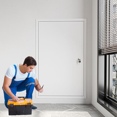 DRFGHK Benutzerdefinierte Größe Zugangsplatten Inspektionstüren Service Luke mit Schloss, Aluminiumrahmen, Wandloch-Abdeckplatte für Küche, Dachboden, Keller von DRFGHK