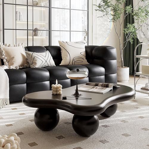 DRFGHK Einzigartiger, moderner Couchtisch mit 3 Kugelbeinen, Cartoon-Wolke, für Wohnzimmer, Schlafzimmer, einfache Montage von DRFGHK